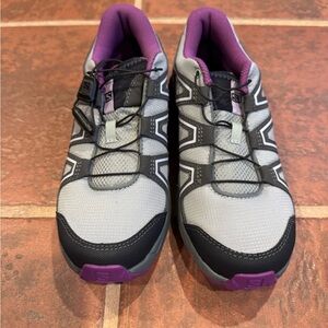 Salomon Speedcross kids Black and Purple Athletic Shoes